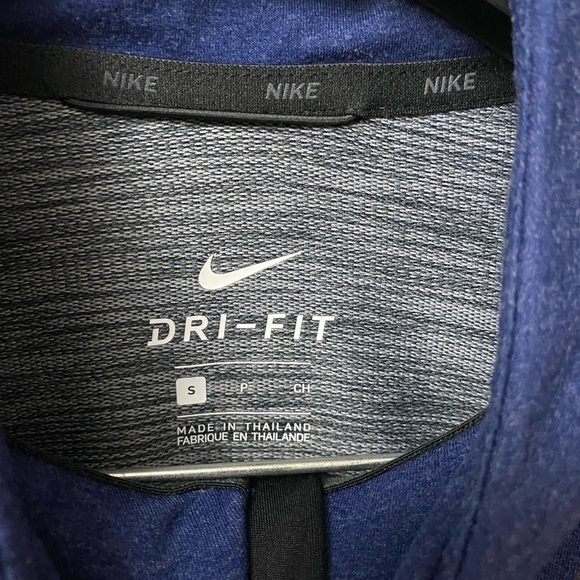 NIKE Dri-Fit quarter zip navy long sleeve pop over collared jacket size Small - Picture 10 of 10